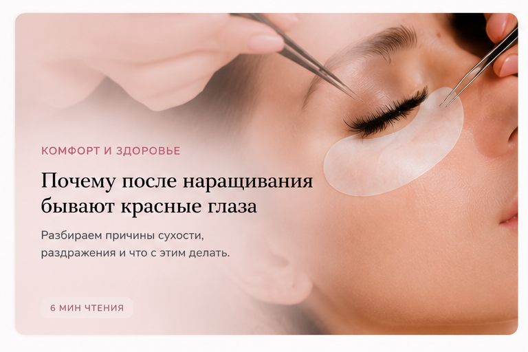 Красные глаза после наращивания ресниц