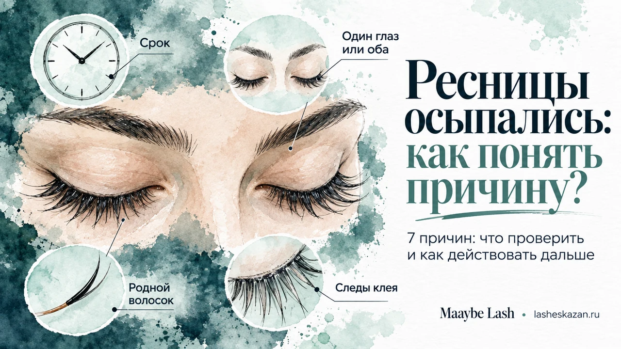 Обложка статьи «Почему ресницы осыпались раньше срока»: кабинет студии наращивания ресниц Maaybe Lash в Казани