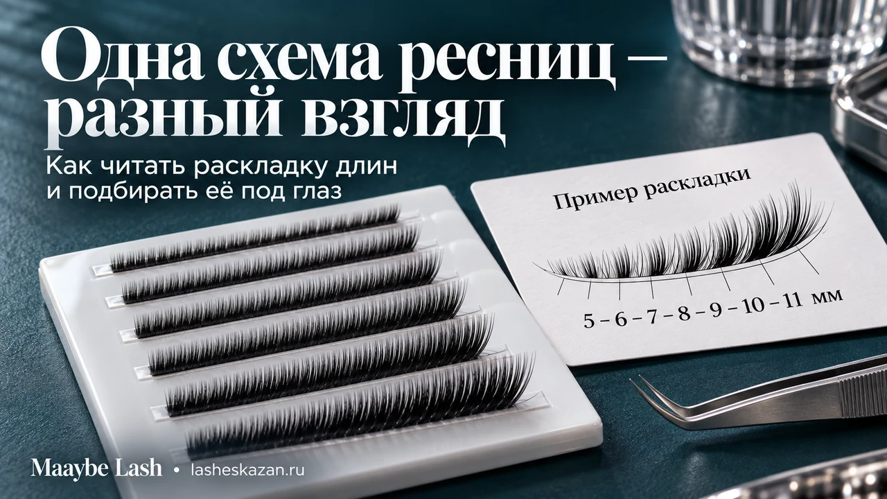 Обложка статьи «Схемы наращивания ресниц»: мастер по наращиванию ресниц Ильнара, студия Maaybe Lash